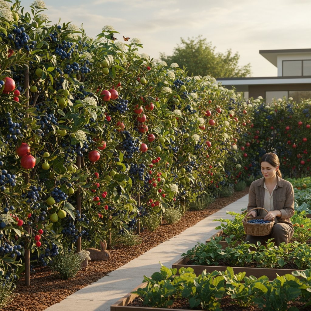 Featured image for Privacy Hedges That Harvest Fresh Fruit Yearly